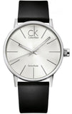 Calvin Klein Post Minimal Silver Dial Black Leather Strap Watch for Men - K7621192 Authentic Buy Shop Now