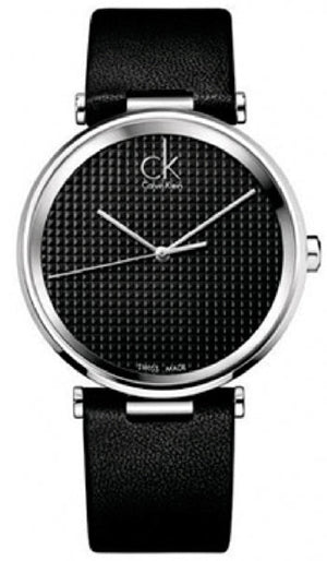 Calvin Klein Sight Black Dial Black Leather Strap Watch for Men - K1S21102 Authentic Buy Shop Now