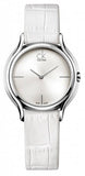 Calvin Klein Skirt White Dial White Leather Strap Watch for Women - K2U231K6 Authentic Buy Shop Now