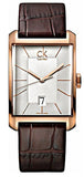 Calvin Klein Window Silver Dial Brown Leather Strap Watch for Men - K2M21620 Authentic Buy Shop Now