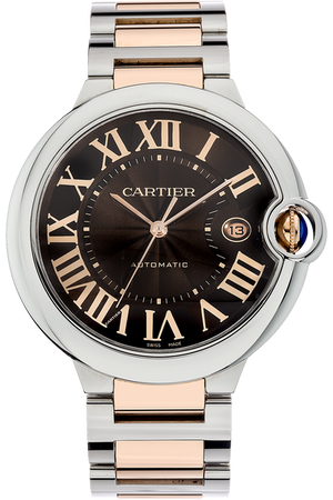 Cartier Ballon Bleu de Cartier Brown Dial Two Tone Steel Strap Watch for Men - W6920032 Authentic Buy Shop Now