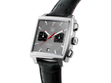 Tag Heuer Monaco Calibre 12 Final Edition Chronograph Grey Dial Black Leather Strap Watch for Men - CAW211J.FC6476 Authentic Buy Shop Now