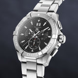 Tag Heuer Aquaracer Chronograph Black Dial Silver Steel Strap Watch for Men - CAY1110.BA0927 Authentic Buy Shop Now