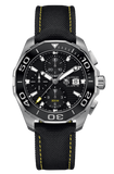 Tag Heuer Aquaracer Automatic Chronograph Black Dial Black Nylon Strap Watch for Men - CAY211A.FC6361 Authentic Buy Shop Now