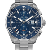 Tag Heuer Aquaracer Calibre 16 43mm Blue Dial Silver Steel Strap Watch for Men - CAY211B.BA0927 Authentic Buy Shop Now