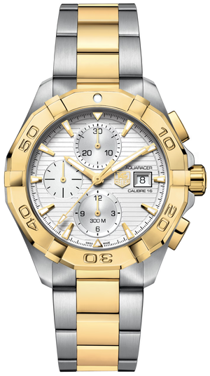 Tag Heuer Aquaracer Caliber 16 Automatic White Dial Two Tone Steel Strap Watch for Men - CAY2121.BB0923 Authentic Buy Shop Now