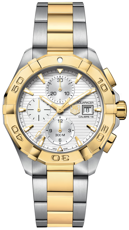 Tag Heuer Aquaracer Caliber 16 Automatic White Dial Two Tone Steel Strap Watch for Men - CAY2121.BB0923 Authentic Buy Shop Now