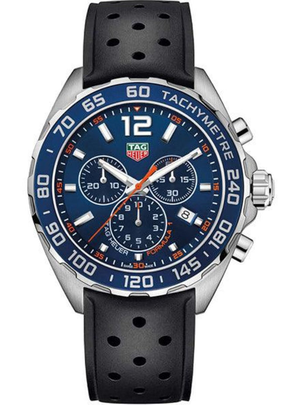 Tag Heuer Formula 1 Blue Dial Black Rubber Strap Watch for Men - CAZ1014.FT8024 Authentic Buy Shop Now