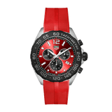 Tag Heuer Formula 1 Chronograph Red Dial Red Rubber Strap Watch for Men - CAZ101AN.FT8055 Authentic Buy Shop Now