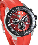 Tag Heuer Formula 1 Chronograph Red Dial Red Rubber Strap Watch for Men - CAZ101AN.FT8055 Authentic Buy Shop Now