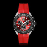 Tag Heuer Formula 1 Chronograph Red Dial Red Rubber Strap Watch for Men - CAZ101AN.FT8055 Authentic Buy Shop Now