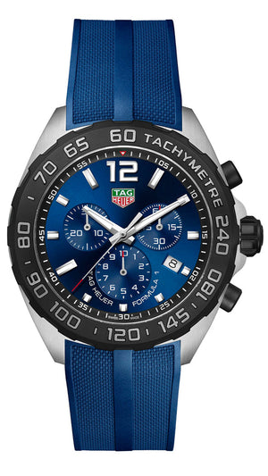 Tag Heuer Formula 1 Chronograph Blue Dial Blue Rubber Strap Watch for Men - CAZ101AV.FT8077 Authentic Buy Shop Now