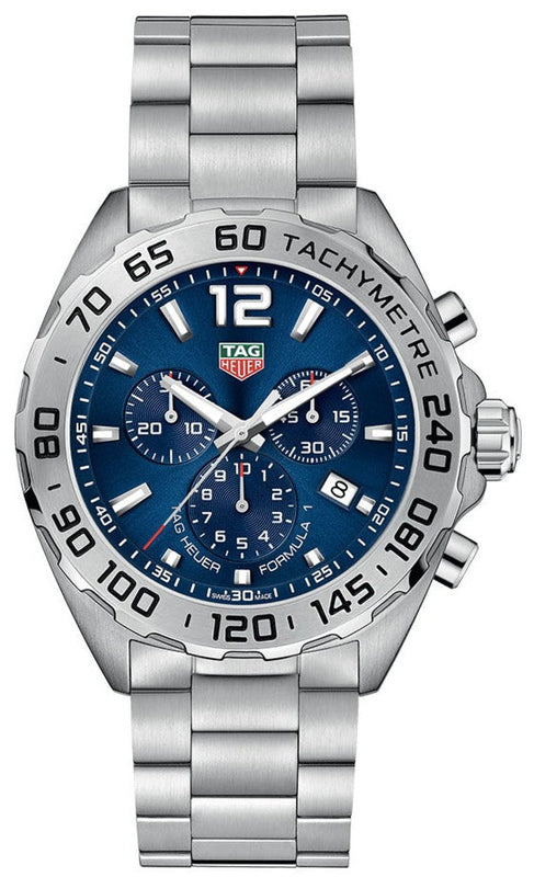 Tag Heuer Formula 1 Chronograph Blue Dial Silver Steel Strap Watch for Men - CAZ101K.BA0842 Authentic Buy Shop Now
