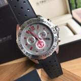 Tag Heuer Formula 1 Manchester United Special Edition Grey Dial Black Silicone Strap Watch for Men - CAZ101M.FT8024 Authentic Buy Shop Now