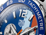 Tag Heuer Formula 1 Gulf Edition Blue Dial Blue Leather Strap Watch for Men - CAZ101N.FC8243 Authentic Buy Shop Now