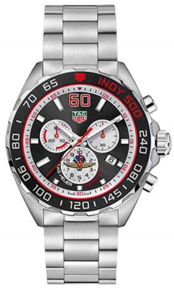 Tag Heuer Formula 1 Indy 500 Special Edition Black Dial Silver Steel Strap Watch for Men - CAZ101V.BA0842 Authentic Buy Shop Now