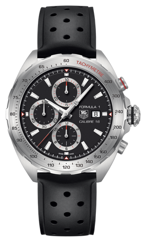 Tag Heuer Formula 1 Calibre 16 Black Dial Black Leather Strap Watch for Men - CAZ2010.FT8024 Authentic Buy Shop Now