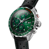 Tag Heuer Formula 1 Calibre 16 Automatic Chronograph Green Dial Black Leather Strap Watch for Men - CAZ2016.FC6473 Authentic Buy Shop Now