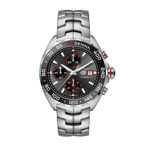 Tag Heuer Formula 1 Chronograph Senna Grey Dial Silver Steel Strap Watch for Men - CAZ201D.BA0633 Authentic Buy Shop Now
