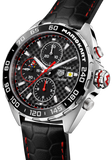 Tag Heuer Formula 1 Mario Kart Chronograph Black Dial Black Leather Strap Watch for Men - CAZ201E.FC6517 Authentic Buy Shop Now