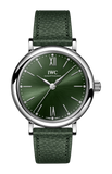 IWC Portofino Automatic Automatic Green Dial Green Leather Strap Watch for Women - IW357412 Authentic Buy Shop Now