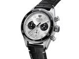 Tag Heuer Autavia Chronometer Flyback Chronograph Silver Dial Black Leather Strap Watch for Men - CBE511B.FC8279 Authentic Buy Shop Now