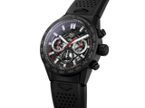 Tag Heuer Carrera Chronograph Steel & Ceramic Black Dial Black Rubber Strap Watch for Men - CBG2090.FT6145 Authentic Buy Shop Now