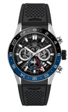 Tag Heuer Carrera Automatic Chronograph Steel & Ceramic Black Dial Black Rubber Strap Watch for Men - CBG2A1Z.FT6157 Authentic Buy Shop Now