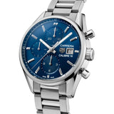 Tag Heuer Carrera Chronograph 41mm Blue Dial Silver Steel Strap Watch for Men - CBK2112.BA0715 Authentic Buy Shop Now