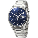 Tag Heuer Carrera Chronograph 41mm Blue Dial Silver Steel Strap Watch for Men - CBK2112.BA0715 Authentic Buy Shop Now