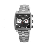 Tag Heuer Monaco Automatic Chronograph Black Dial Silver Steel Strap Watch for Men - CBL2113.BA0644 Authentic Buy Shop Now