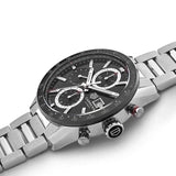 Tag Heuer Carrera Automatic Chronograph Black Dial Silver Steel Strap Watch for Men - CBM2110.BA0651 Authentic Buy Shop Now