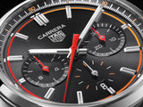Tag Heuer Carrera Chronograph Black Dial Black Leather Strap Watch for Men - CBN201C.FC6542 Authentic Buy Shop Now