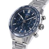 Tag Heuer Carrera Chronograph Blue Dial Silver Steel Strap Watch for Men - CBN2A1A.BA0643 Authentic Buy Shop Now
