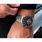 Tag Heuer Carrera Automatic Chronograph Black Dial Silver Steel Strap Watch for Men - CBN2A1B.BA0643 Authentic Buy Shop Now