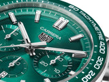 Tag Heuer Carrera Chronograph 44mm Green Dial Silver Steel Strap Watch for Men - CBN2A1N.BA0643 Authentic Buy Shop Now