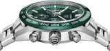 Tag Heuer Carrera Chronograph 44mm Green Dial Silver Steel Strap Watch for Men - CBN2A1N.BA0643 Authentic Buy Shop Now