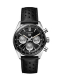 Tag Heuer Carrera Automatic Chronograph Black Dial Black Leather Strap Watch for Men - CBS2210.FC6534 Authentic Buy Shop Now