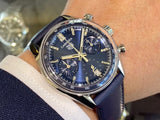 Tag Heuer Carrera Chronograph Blue Dial Blue Leather Strap Watch for Men - CBS2212.FC6535 Authentic Buy Shop Now