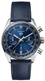Tag Heuer Carrera Chronograph Blue Dial Blue Leather Strap Watch for Men - CBS2212.FC6535 Authentic Buy Shop Now
