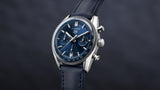 Tag Heuer Carrera Chronograph Blue Dial Blue Leather Strap Watch for Men - CBS2212.FC6535 Authentic Buy Shop Now