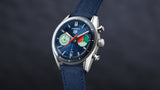 Tag Heuer Carrera Skipper Automatic Chronograph Blue Dial Blue Nylon Strap Watch for Men - CBS2213.FN6002 Authentic Buy Shop Now