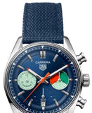 Tag Heuer Carrera Skipper Automatic Chronograph Blue Dial Blue Nylon Strap Watch for Men - CBS2213.FN6002 Authentic Buy Shop Now