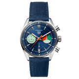 Tag Heuer Carrera Skipper Automatic Chronograph Blue Dial Blue Nylon Strap Watch for Men - CBS2213.FN6002 Authentic Buy Shop Now