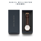 Daniel Wellington Classic Bristol White Dial Brown Leather Strap Watch For Women - DW00100039 Authentic Buy Shop Now