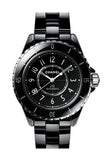 Chanel J12 Quartz Ceramic Black Dial Black Steel Strap Watch for Women - J12 H0682 Authentic Buy Shop Now