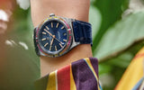 Breitling Chronomat Automatic 36 South Sea Blue Dial Blue Leather Strap Watch for Women - A10380611C1P1 Authentic Buy Shop Now
