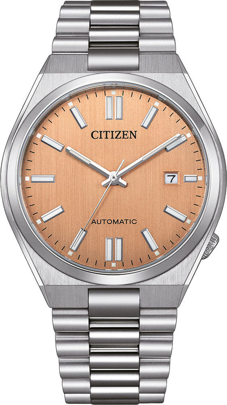 Citizen Tsuyosa Automatic Salmon Orange Dial Silver Steel Strap Watch For Men - NJ0159-86Z Authentic Buy Shop Now