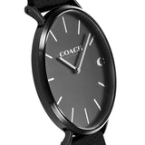 Coach Charles Black Dial Black Leather Strap Watch for Men - 14602434 Authentic Buy Shop Now