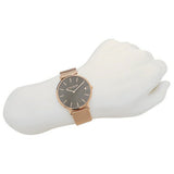 Coach Charles Black Dial Rose Gold Mesh Bracelet Watch for Men - 14602552 Authentic Buy Shop Now